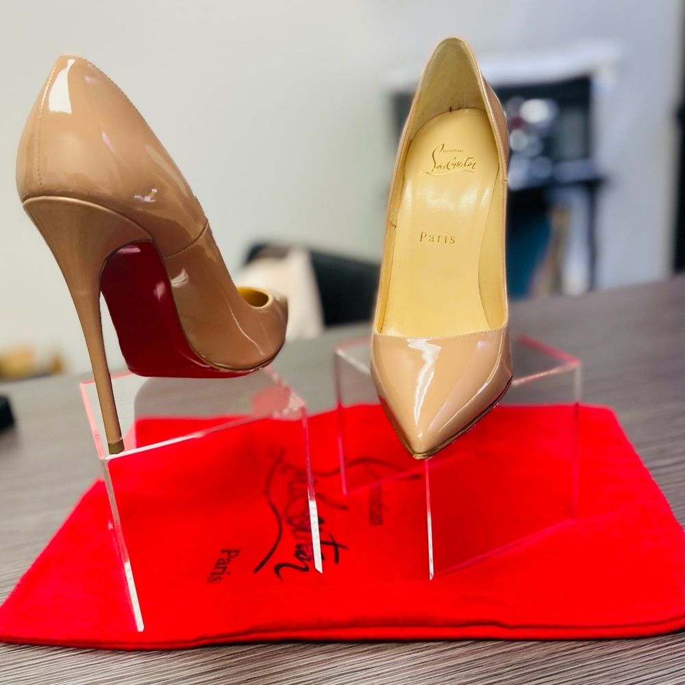 louboutin nude pumps